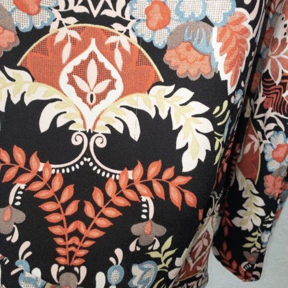 Society Girl Paisley Printed Shift Swing Dress Size Medium - Picture 4 of 6